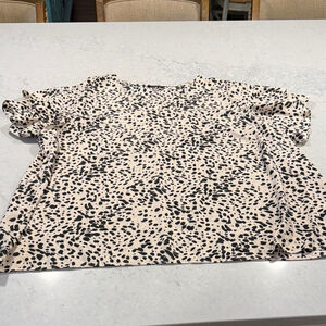 BloomChic Tan Black Leopard Print Top Women's Size 26